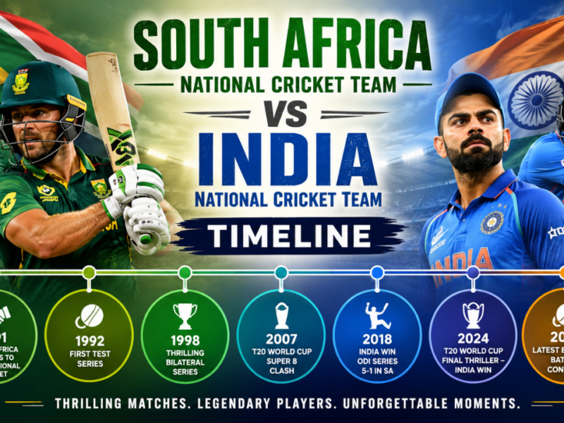 South Africa National Cricket Team vs India National Cricket Team Timeline