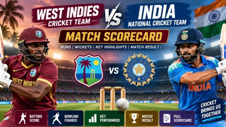 West Indies Cricket Team vs India National Cricket Team Match Scorecard