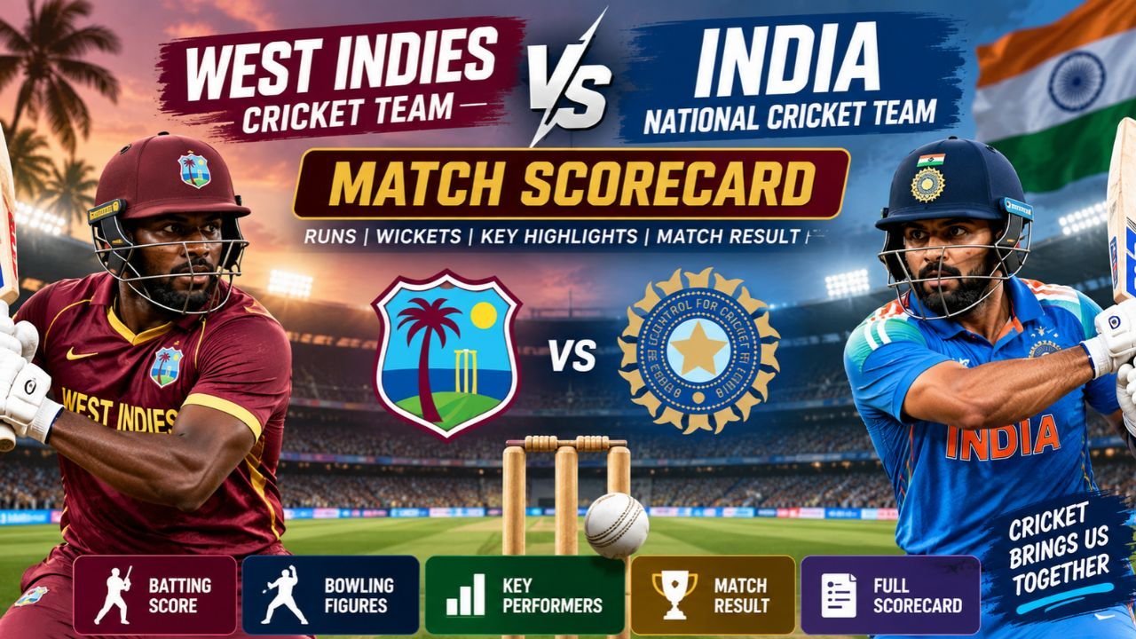 West Indies Cricket Team vs India National Cricket Team Match Scorecard