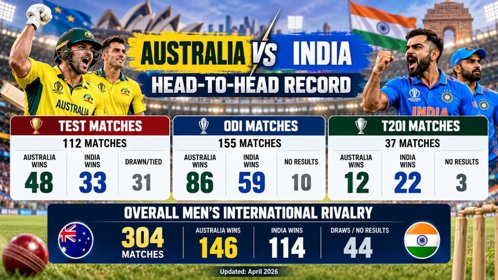 Australian Men’s Cricket Team vs India National Cricket Team Match Scorecard