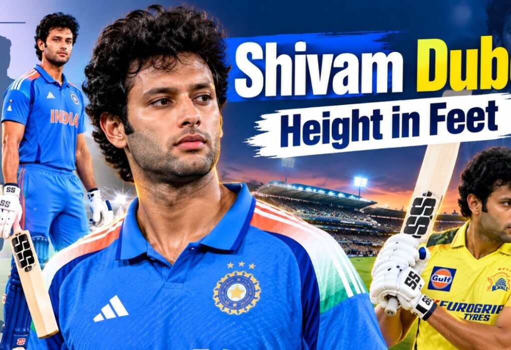 Shivam Dube Height in Feet