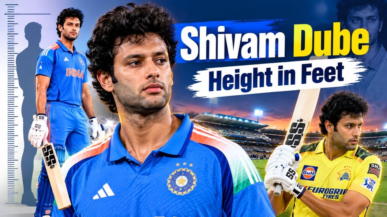 Shivam Dube Height in Feet